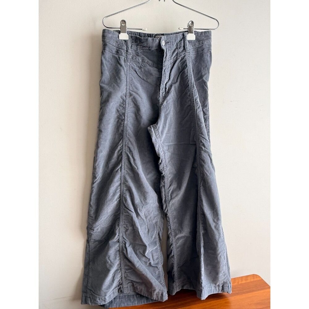 Grey corduroy wide-leg We The Free pants W30
